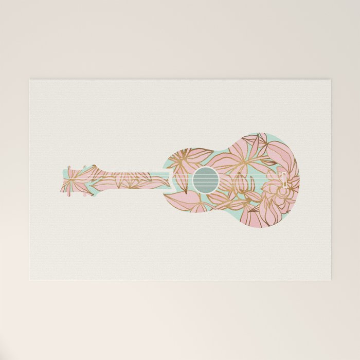 Modern Boho Ukulele Welcome Mat Gallery Image 1