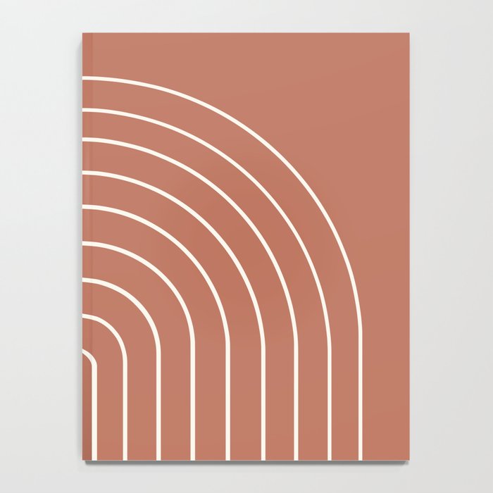Minimal Arch LI Coral Red Modern Geometric Lines Notebook Gallery Image 4
