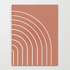 Minimal Arch LI Coral Red Modern Geometric Lines Notebook Gallery Image 4