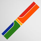 Retro 70s Stripe Colorful Rainbow 872 Primary Colors Table Runner Gallery Image 3