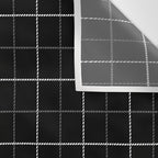 Tattersall Windowpane Check Plaid (black/white/gray) Wall Tapestry Gallery Image 3