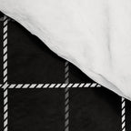 Tattersall Windowpane Check Plaid (black/white/gray) Comforter Gallery Image 4