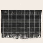 Tattersall Windowpane Check Plaid (black/white/gray) Wall Hanging Gallery Image 1