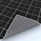 Tattersall Windowpane Check Plaid (black/white/gray) Rug Gallery Image 4