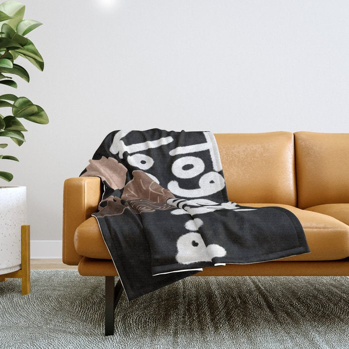 âTogether We standâ- Black Throw Blanket Gallery Image 1