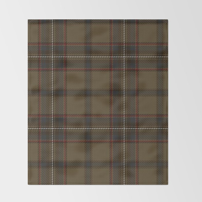 Brown Tartan Plaid Pattern Throw Blanket Gallery Image 2