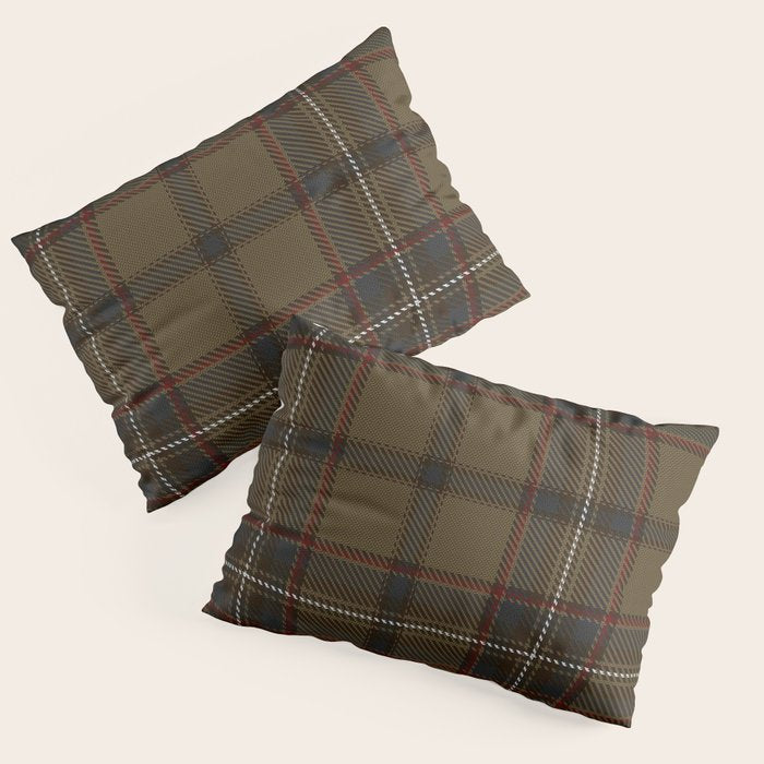 Brown Tartan Plaid Pattern Pillow Sham Gallery Image 1