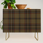Brown Tartan Plaid Pattern Credenza Gallery Image 1