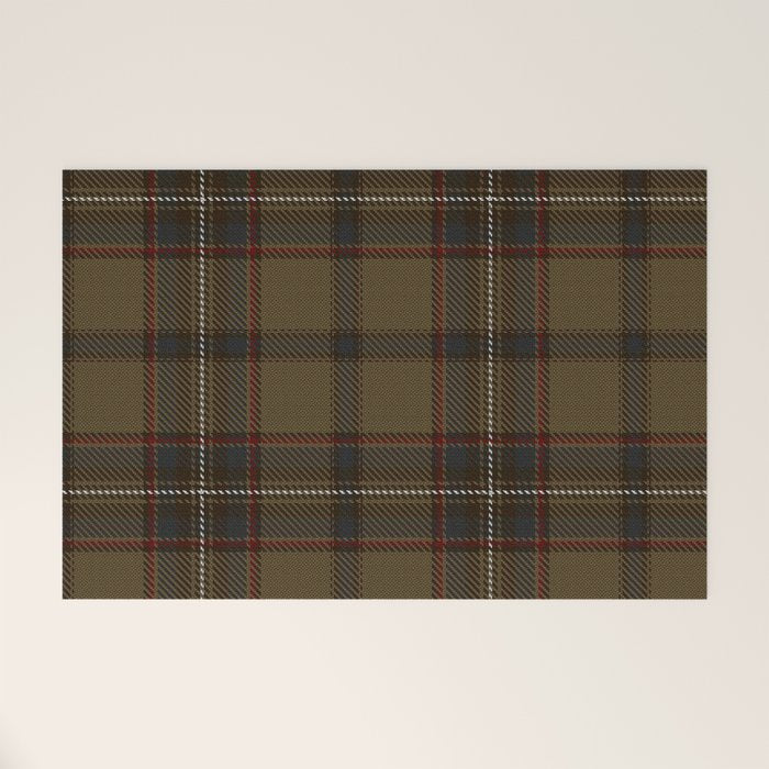 Brown Tartan Plaid Pattern Welcome Mat Gallery Image 1
