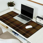 Brown Tartan Plaid Pattern Desk Mat Gallery Image 2