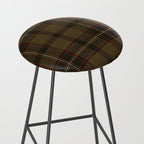 Brown Tartan Plaid Pattern Stool Gallery Image 2