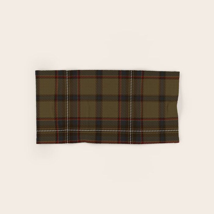 Brown Tartan Plaid Pattern Bath Towel Gallery Image 1