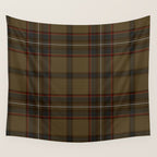 Brown Tartan Plaid Pattern Wall Tapestry Gallery Image 4