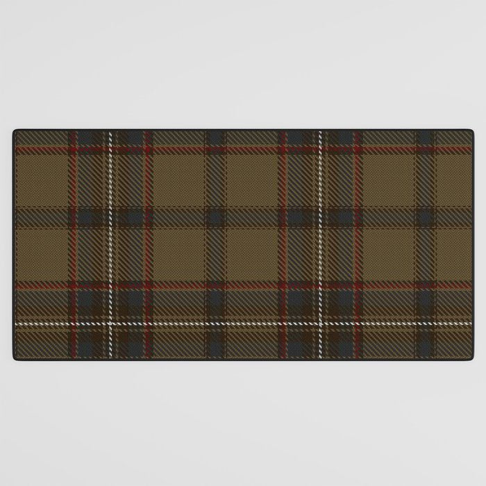 Brown Tartan Plaid Pattern Desk Mat Gallery Image 3