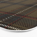 Brown Tartan Plaid Pattern Bath Mat Gallery Image 3