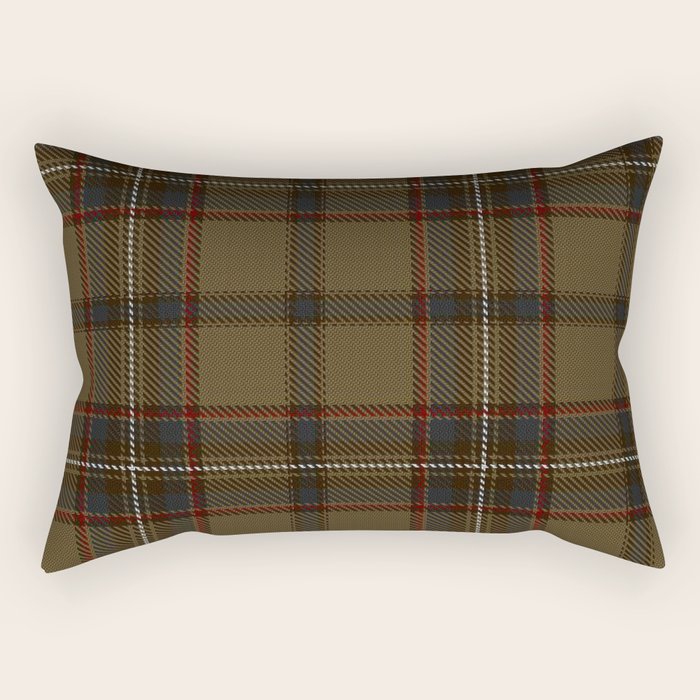 Brown Tartan Plaid Pattern Rectangular Pillow Gallery Image 2