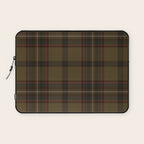 Brown Tartan Plaid Pattern Laptop Sleeve Gallery Image 1