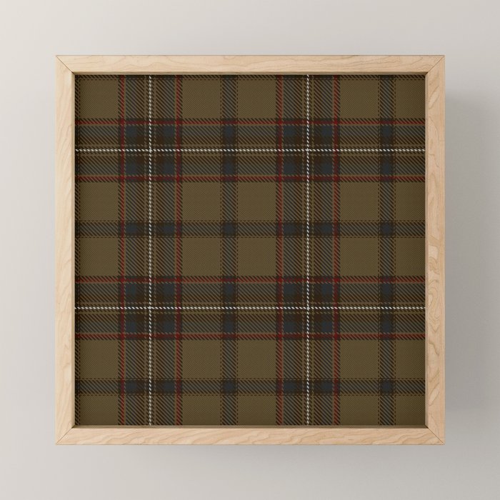 Brown Tartan Plaid Pattern Mini Art Print Gallery Image 1