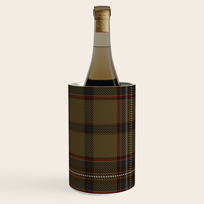 Brown Tartan Plaid Pattern Wine Chiller Gallery Image 1