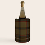 Brown Tartan Plaid Pattern Wine Chiller Gallery Image 1