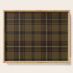 Brown Tartan Plaid Pattern Serving Tray Gallery Image 1