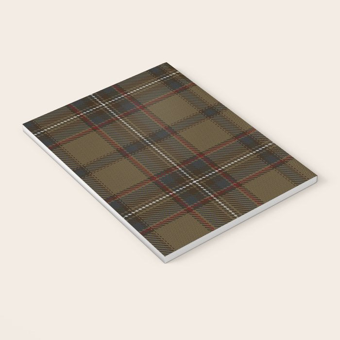 Brown Tartan Plaid Pattern Notebook Gallery Image 3