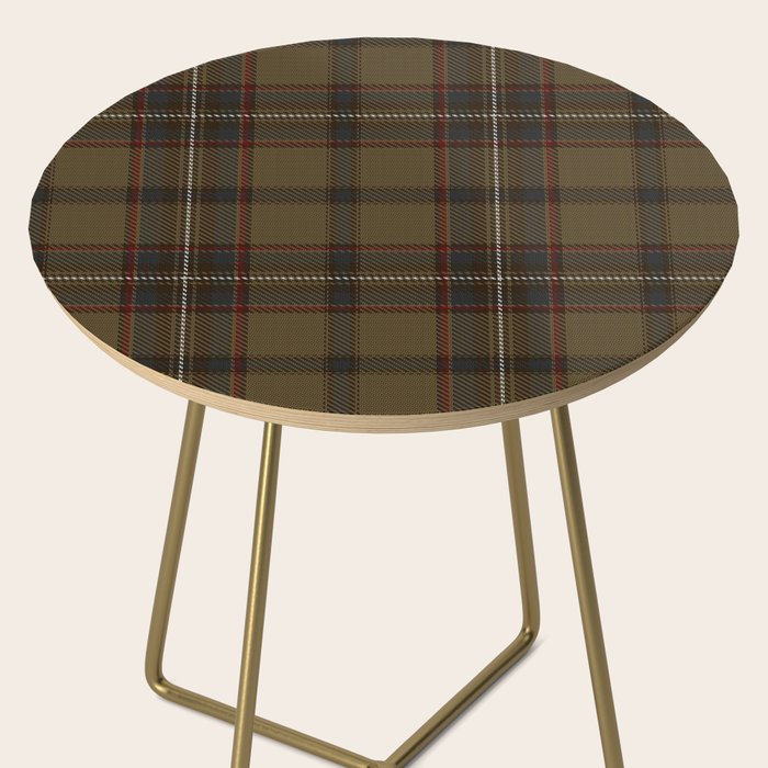 Brown Tartan Plaid Pattern Side Table Gallery Image 2