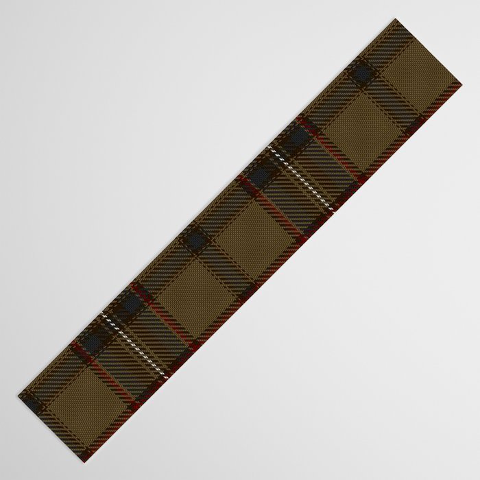 Brown Tartan Plaid Pattern Table Runner Gallery Image 3