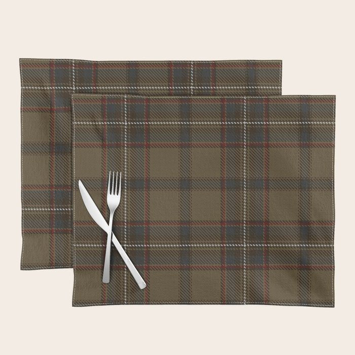 Brown Tartan Plaid Pattern Placemat Gallery Image 1