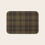 Brown Tartan Plaid Pattern Bath Mat Gallery Image 1