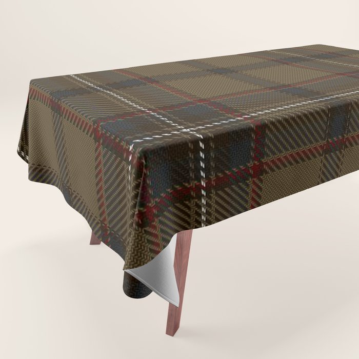 Brown Tartan Plaid Pattern Tablecloth Gallery Image 1