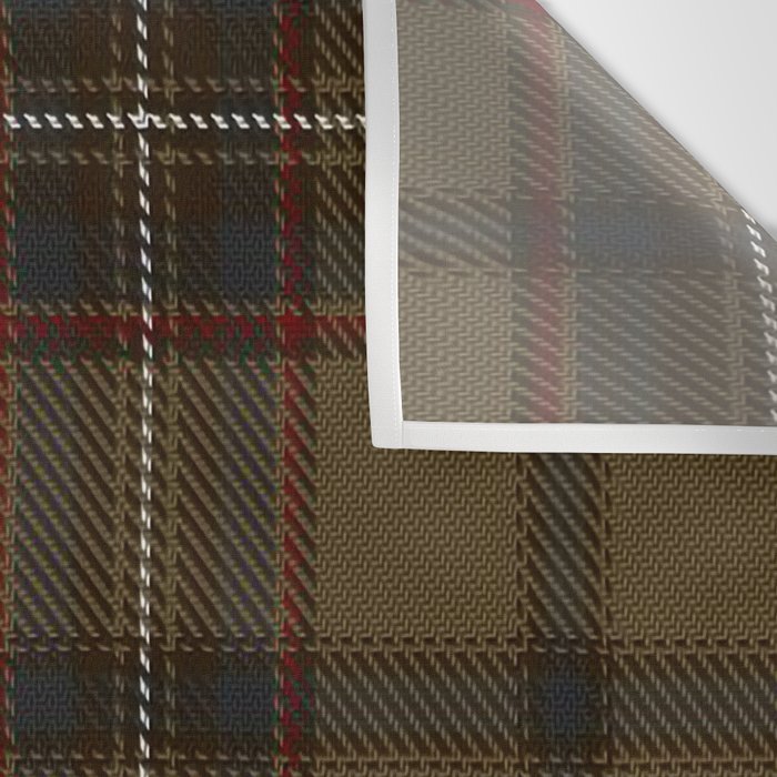 Brown Tartan Plaid Pattern Wall Tapestry Gallery Image 3