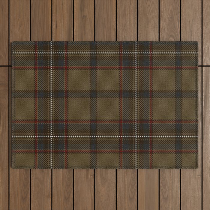 Brown Tartan Plaid Pattern Outdoor Rug Gallery Image 1