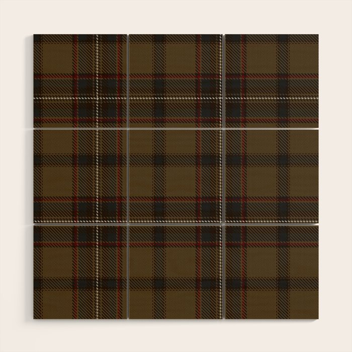 Brown Tartan Plaid Pattern Wood Wall Art Gallery Image 1
