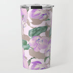 Lovely lilac exotic flowers L Travel Mug Gallery Image 1