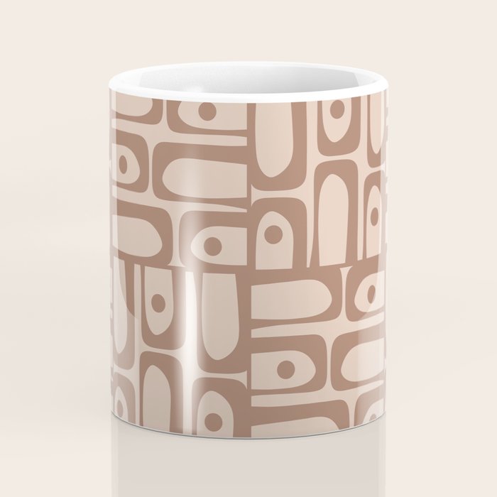 Mid Century Piquet Pattern Inspired by PANTONE 17 1230 Color of the Year Mocha Mousse Coffee Mug Gallery Image 4