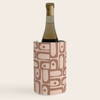 Mid Century Piquet Pattern Inspired by PANTONE 17 1230 Color of the Year Mocha Mousse Wine Chiller Gallery Image 1