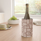 Mid Century Piquet Pattern Inspired by PANTONE 17 1230 Color of the Year Mocha Mousse Wine Chiller Gallery Image 4