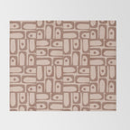 Mid Century Piquet Pattern Inspired by PANTONE 17 1230 Color of the Year Mocha Mousse Throw Blanket Gallery Image 2