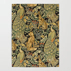 William Morris Teal Forest,peacock,birds Poster Gallery Image 4