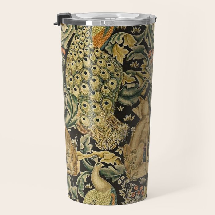 William Morris Teal Forest,peacock,birds Travel Mug Gallery Image 3