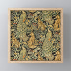 William Morris Teal Forest,peacock,birds Mini Art Print Gallery Image 1