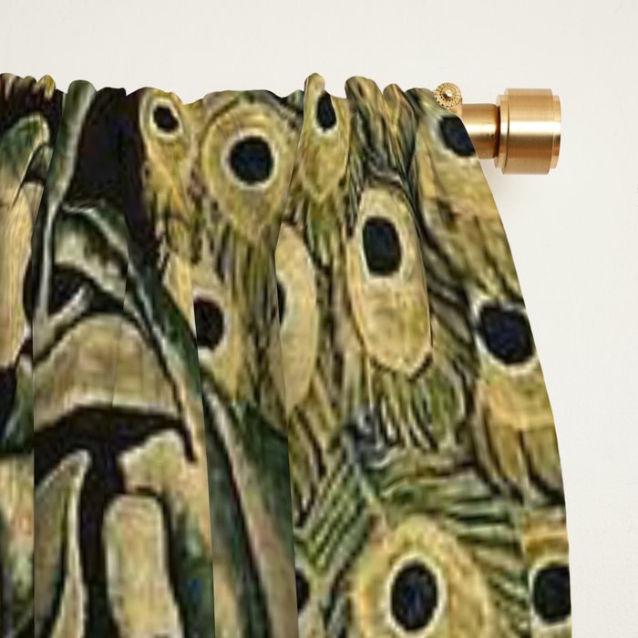 William Morris Teal Forest,peacock,birds Window Curtain Gallery Image 2