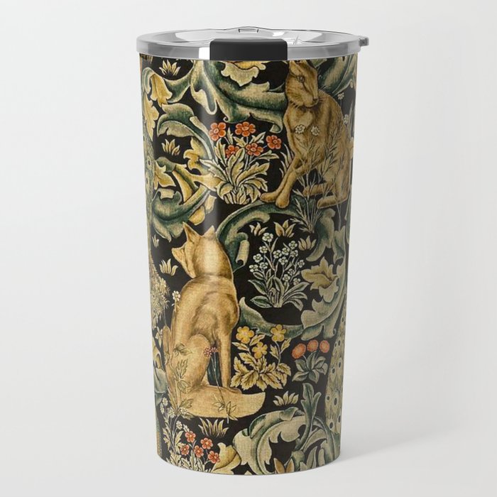 William Morris Teal Forest,peacock,birds Travel Mug Gallery Image 1