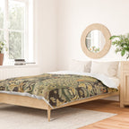 William Morris Teal Forest,peacock,birds Duvet Cover Gallery Image 2