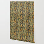 William Morris Teal Forest,peacock,birds Wallpaper Gallery Image 2
