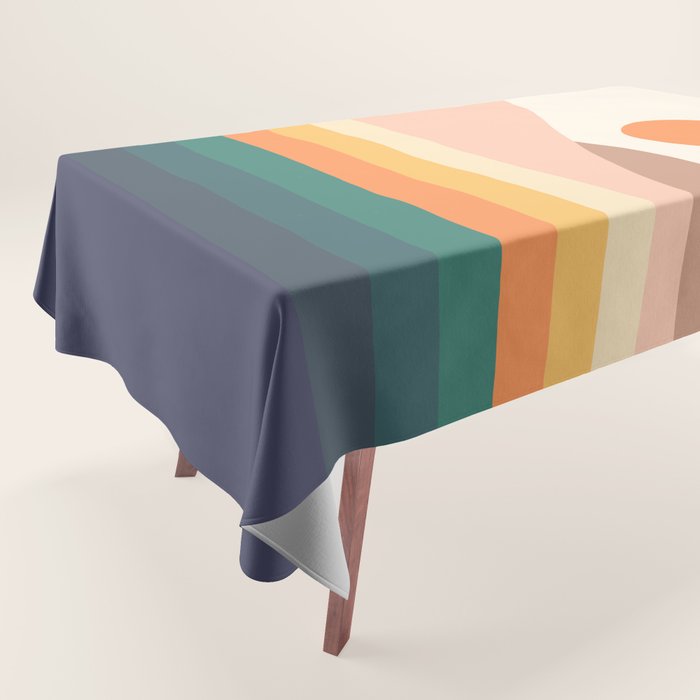 Retro Landscape 06B Tablecloth Gallery Image 1
