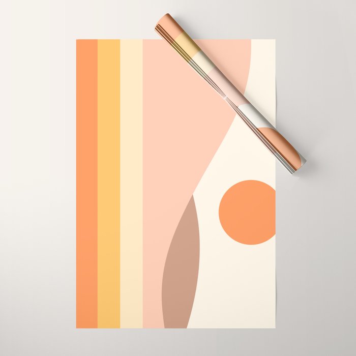 Retro Landscape 06B Wrapping Paper Gallery Image 1