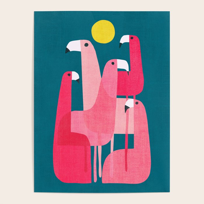 Pink flamingoes Poster Gallery Image 4