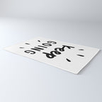 Keep Going positive black and white typography inspirational motivational home wall bedroom decor Rug Gallery Image 3